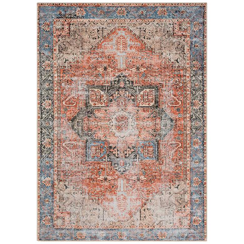Image 2 Amelie AML-2309 5'3"x7'3" Terracotta and Ivory Area Rug