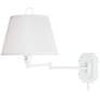 Amelie White Swing Arm Plug-In Wall Lamp
