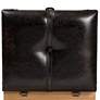 Amena 15 3/4"W Dark Brown Faux Leather Ottoman with Storage