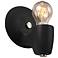 American Classics 6.75"H Matte Black And Nickel Ovalesque Wall Sconce