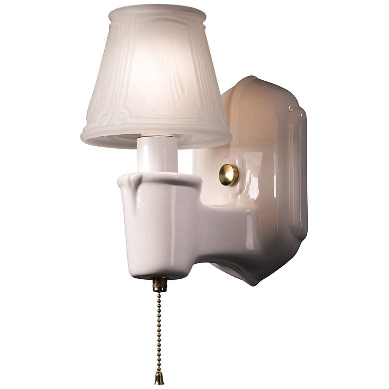 Image 2 American Classics 8.75"H Chateau Glass Shade Wall Sconce