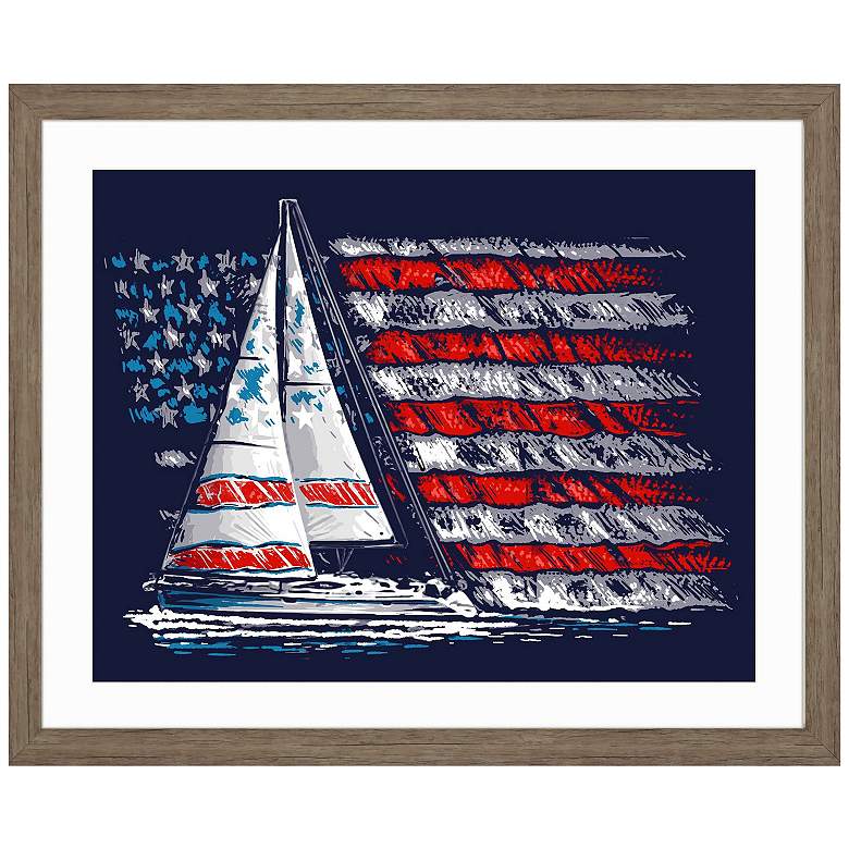 Image 1 American Coastal 35"W x 29"H Framed Art