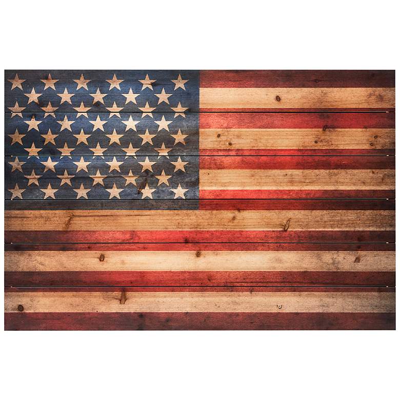 Image 2 American Dream 2 36" Wide Giclee Print Solid Wood Wall Art