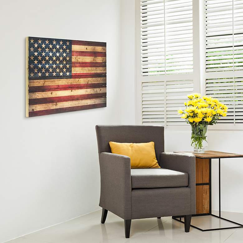 Image 5 American Dream 2 36" Wide Giclee Print Solid Wood Wall Art more views