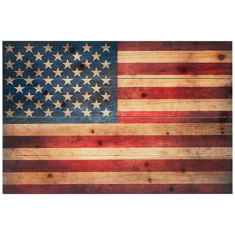 Image 2 American Dream 3 24" Wide Giclee Print Solid Wood Wall Art