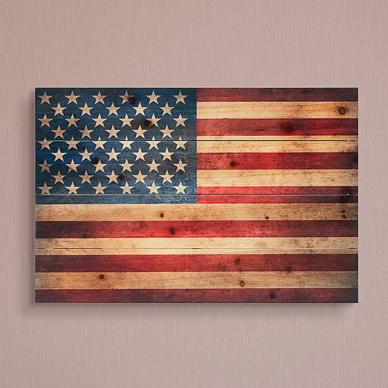 Image 1 American Dream 3 24" Wide Giclee Print Solid Wood Wall Art