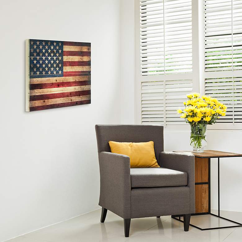 Image 5 American Dream 3 24" Wide Giclee Print Solid Wood Wall Art more views