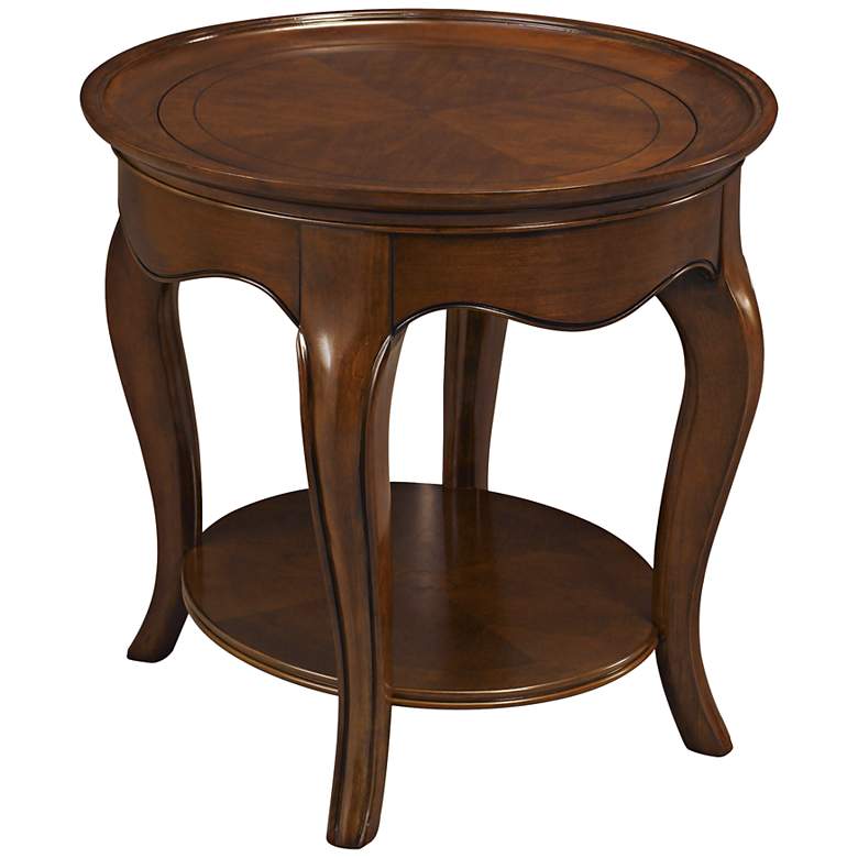 Image 1 American Drew Cherry Grove Oval Wood Top End Table