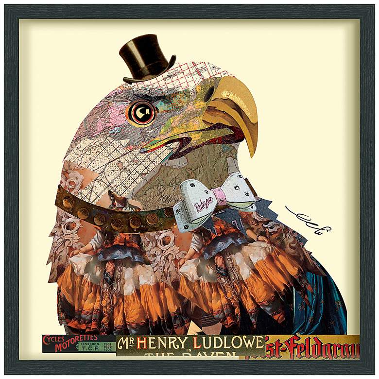 Image 2 American Eagle 25 inch High Dimensional Collage Framed Wall Art