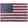 American Flag 35"w X 24"H Painted Wood Wall Panel