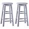 American Heritage Classic White Set of Two Counter Stools