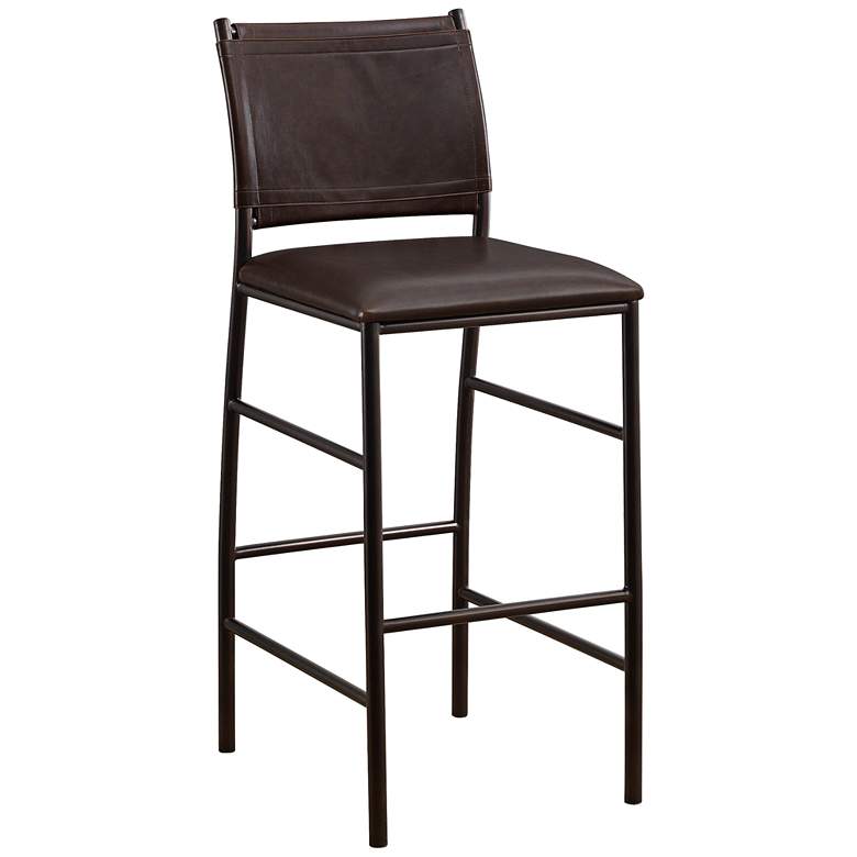 Image 1 American Heritage Colton 30 inch Bourbon Bonded Leather Barstool