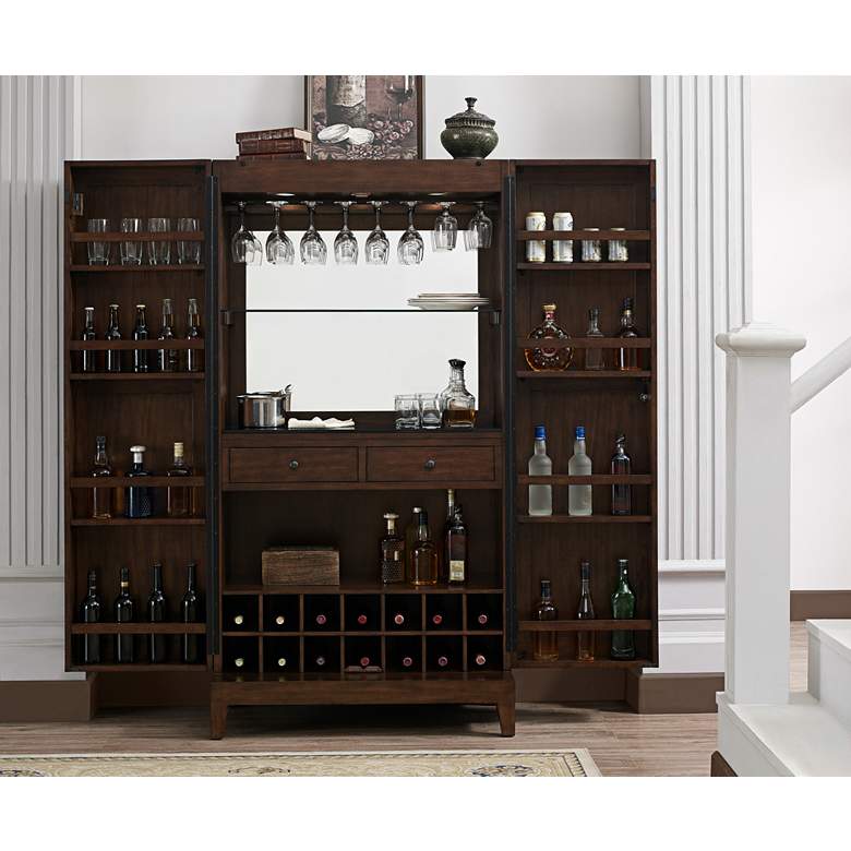 Image 1 American Heritage Fairfield Sable 2-Door Wood Wine Cabinet
