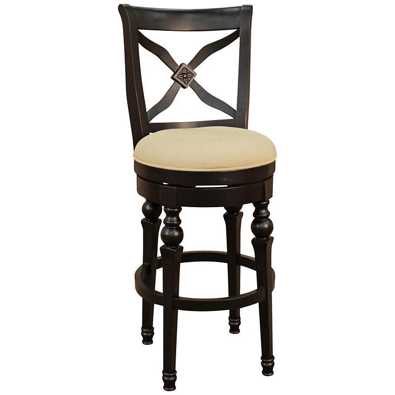Image 1 American Heritage Livingston Antique Black 30" Bar Stool