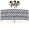 American Ikat Giclee 14" Wide Ceiling Light