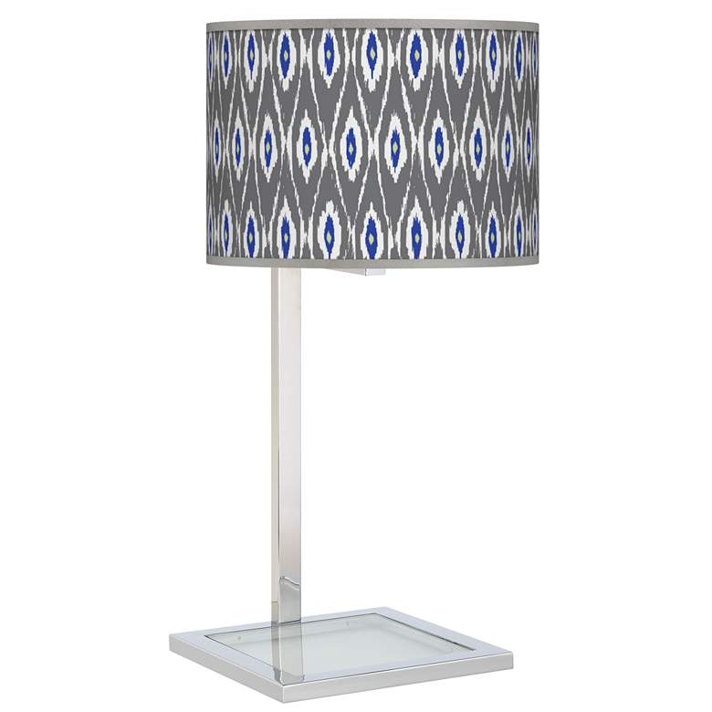 Image 1 American Ikat Glass Inset Table Lamp