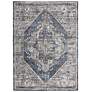 2_American Manor 5'3" x 7'3" Blue Bordered Indoor Rug