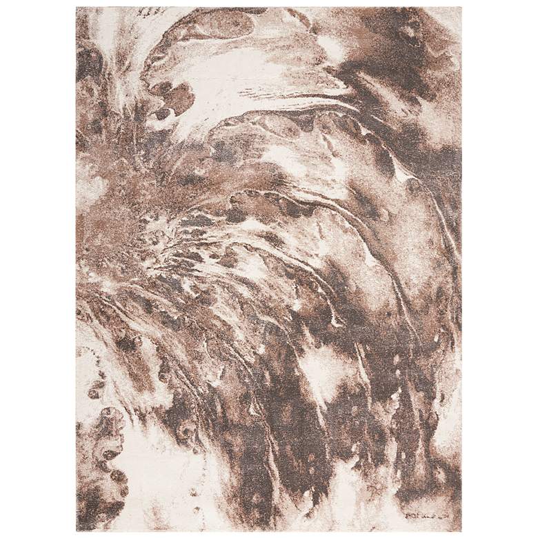 Image 2 American Manor 5'3" x 7'3" Iv/Mocha Abstract Indoor Rug