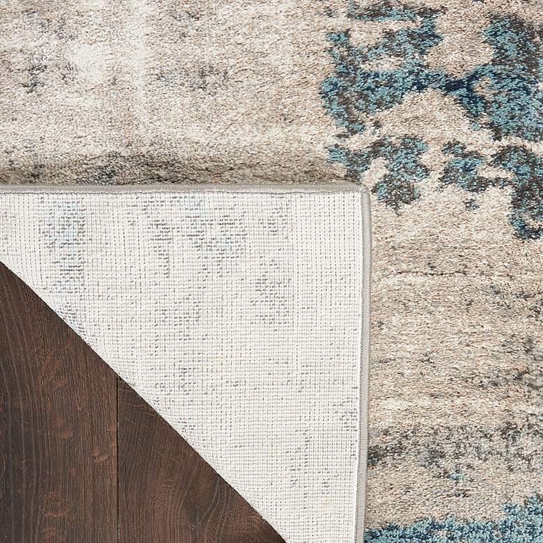 Image 4 American Manor 5'3" x 7'3" Ivory Blue Abstract Indoor Rug more views