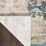 4_American Manor 5'3" x 7'3" Ivory Blue Abstract Indoor Rug more views