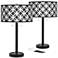 American Woodcraft Arturo Black Bronze USB Table Lamps Set of 2