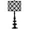 American Woodcraft Giclee Paley Black Table Lamp