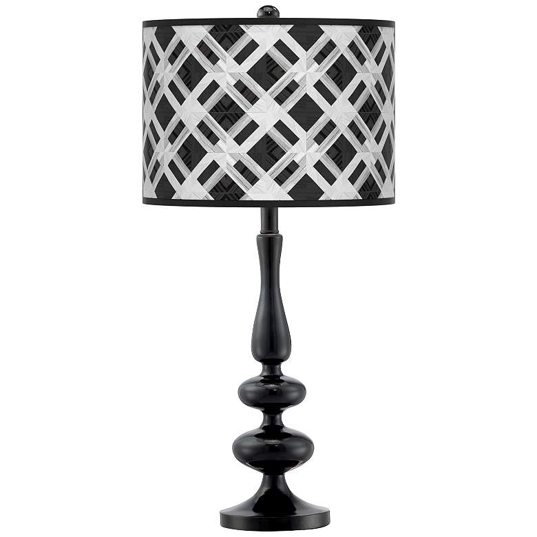 Image 1 American Woodcraft Giclee Paley Black Table Lamp