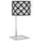 American Woodcraft Glass Inset Table Lamp