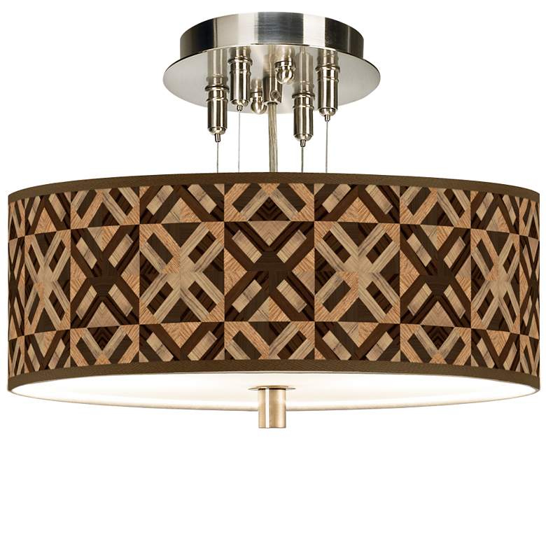 Image 1 American Woodwork Giclee 14" Wide Rustic Modern Ceiling Light