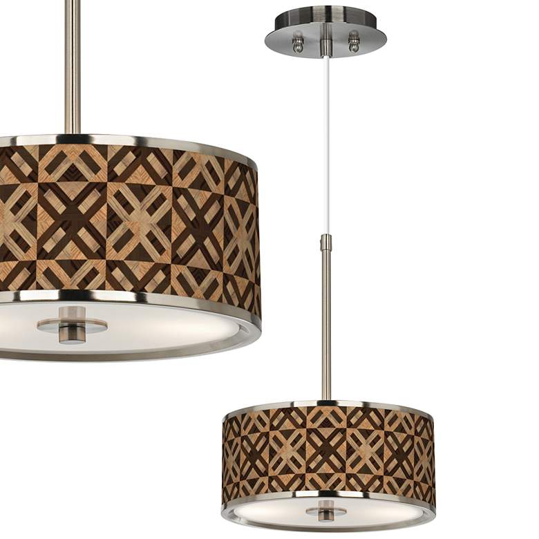 Image 1 American Woodwork Giclee Glow 10 1/4" Wide Rustic Modern Pendant Light