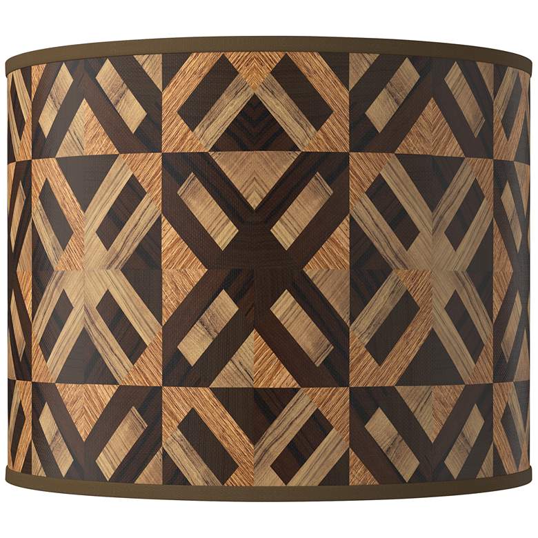 Image 1 American Woodwork Giclee Round Drum Lamp Shade 14x14x11 (Spider)