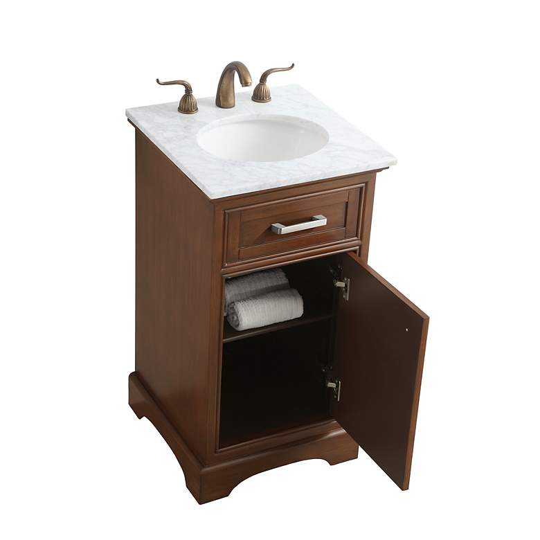 Image 5 Americana 19" Wide Teak Single Sink Bathroom Vanity more views