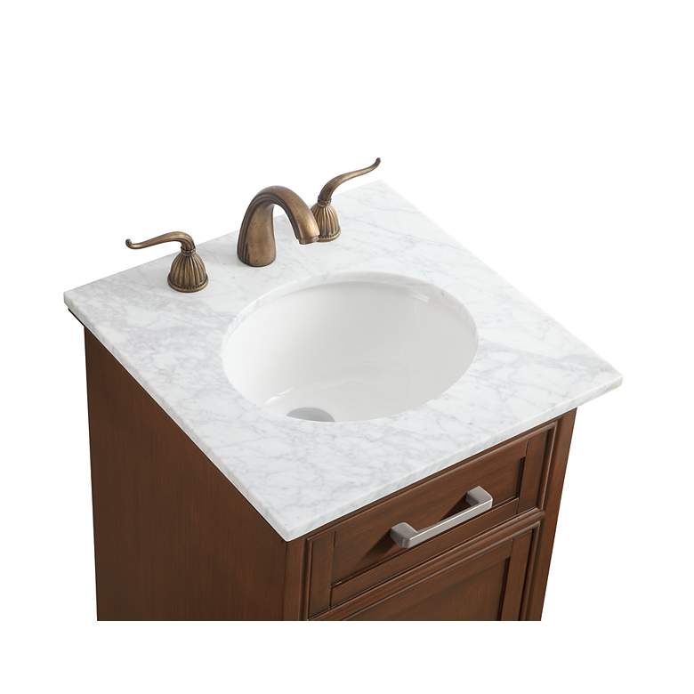 Image 6 Americana 19" Wide Teak Single Sink Bathroom Vanity more views