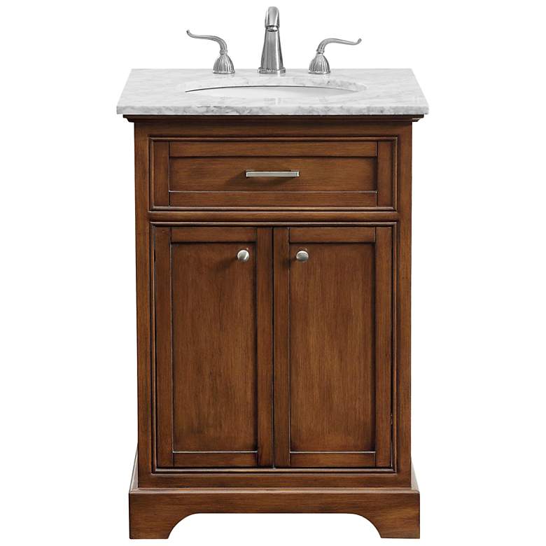 Image 2 Americana 24" Wide Teak 2-Door Single Sink Bathroom Vanity more views