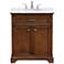 Americana 30" Wide Teak 2-Door Single Sink Bathroom Vanity