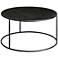 Americana 32" Wide Round Iron Coffee Table by Jamie Young