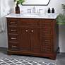 1_Americana 42" Wide Teak 8-Drawer Single Sink Bathroom Vanity