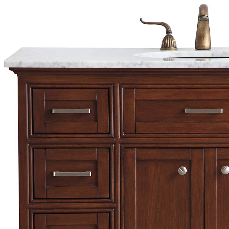 Image 3 Americana 42" Wide Teak 8-Drawer Single Sink Bathroom Vanity more views