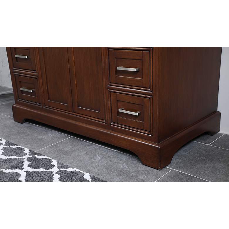 Image 5 Americana 42" Wide Teak 8-Drawer Single Sink Bathroom Vanity more views