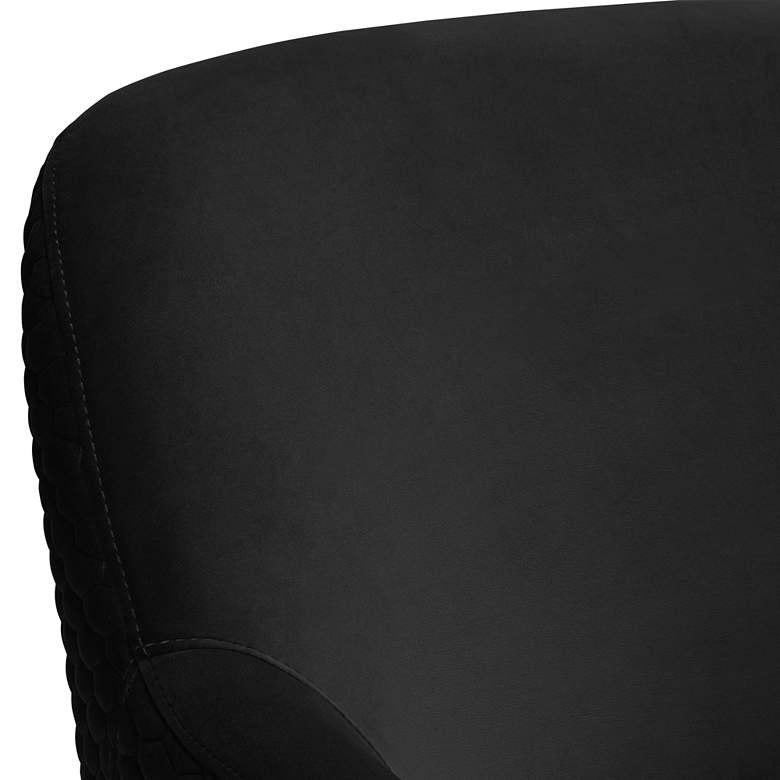 Image 4 Ames Quilted Onyx Velvet Swivel Chair more views