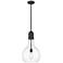 Amherst 11 3/4" Wide Matte Black Mini Pendant w/ Clear Glass