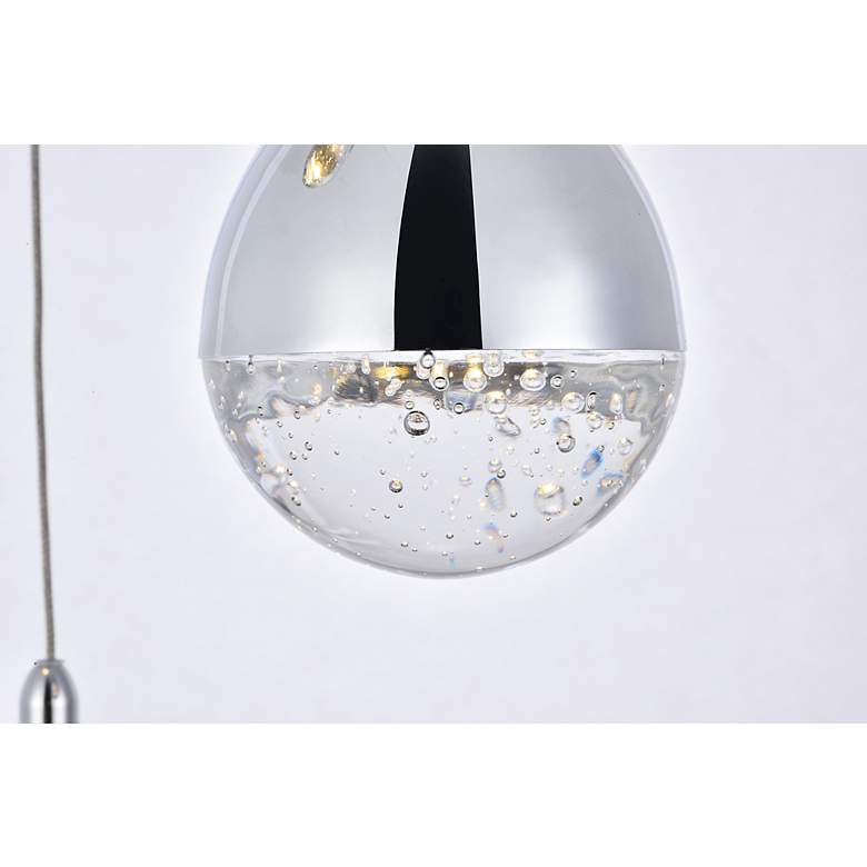 Image 6 Amherst 12" Wide Chrome Teardrop LED Multi-Light Pendant more views