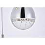 6_Amherst 12" Wide Chrome Teardrop LED Multi-Light Pendant more views