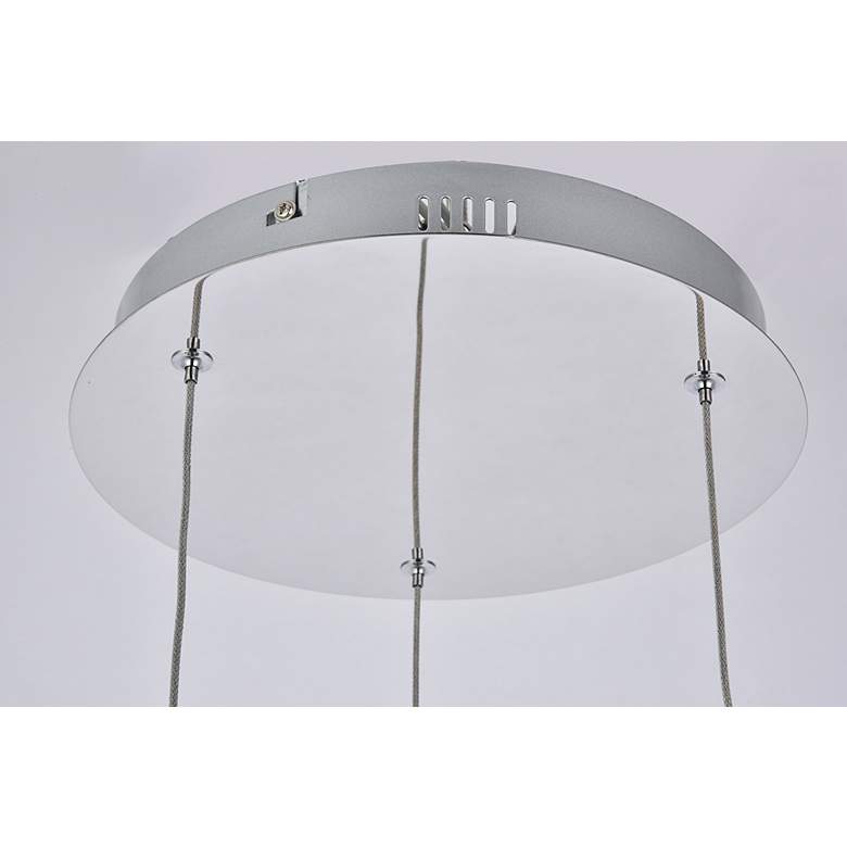 Image 7 Amherst 12" Wide Chrome Teardrop LED Multi-Light Pendant more views