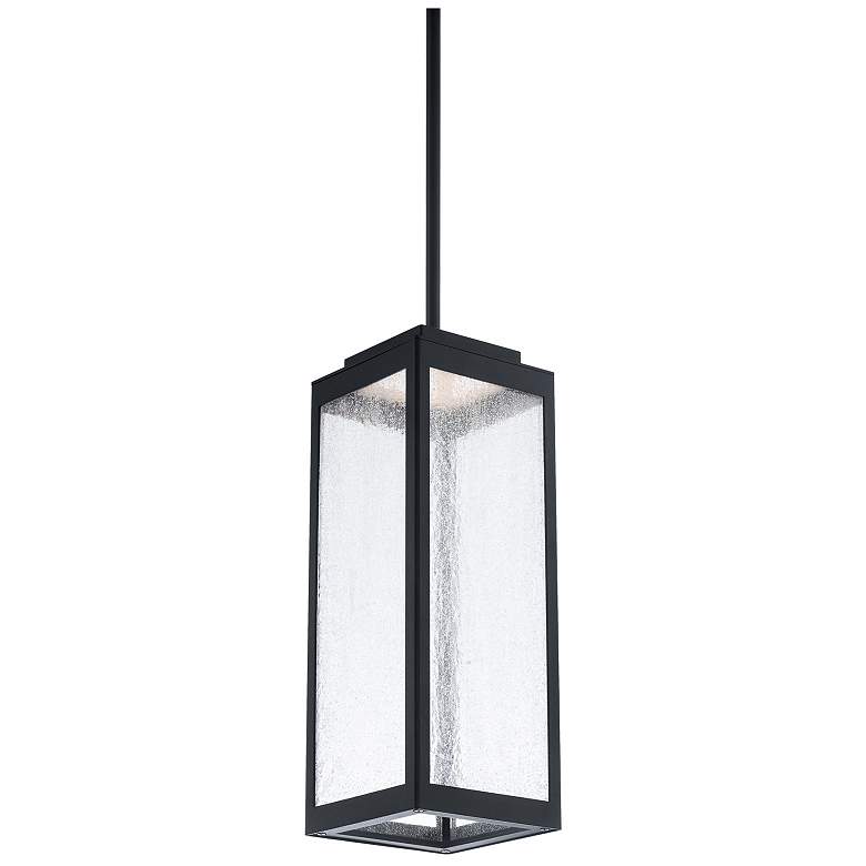 Image 1 Amherst 15.5"H x 5.5"W 1-Light Outdoor Pendant in Black
