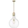 Thumbnail1 of Amherst 15 3/4"W Brushed Brass Pendant Light w/ Clear Glass
