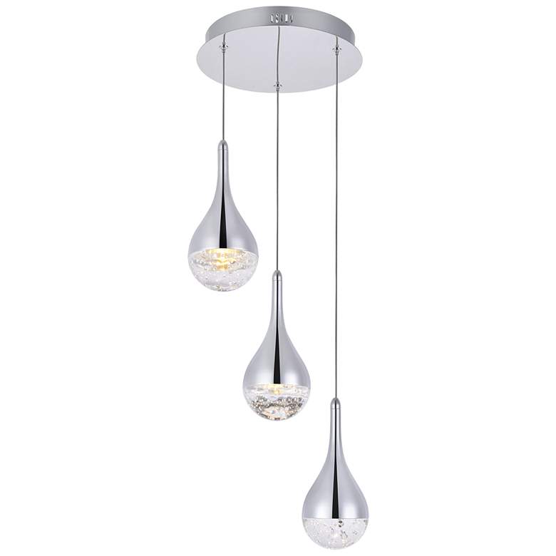 Image 1 Amherst Collection Led 3-Lt Chandelier 12In X 9 Finish