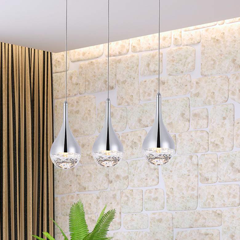 Image 1 Amherst Collection Led 3-Lt Chandelier 24In X 4In X 9 Finish