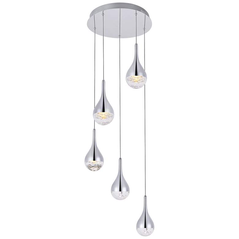 Image 1 Amherst Collection Led 5-Lt Chandelier 15In X 9 Finish