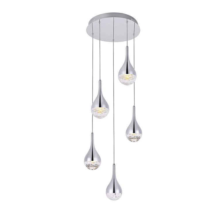Image 3 Amherst Collection Led 5-Lt Chandelier 15In X 9 Finish more views